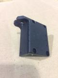 Linear Motor Housing Cover, 5-Axis Machined from Billet Aluminum, Black Anodized.